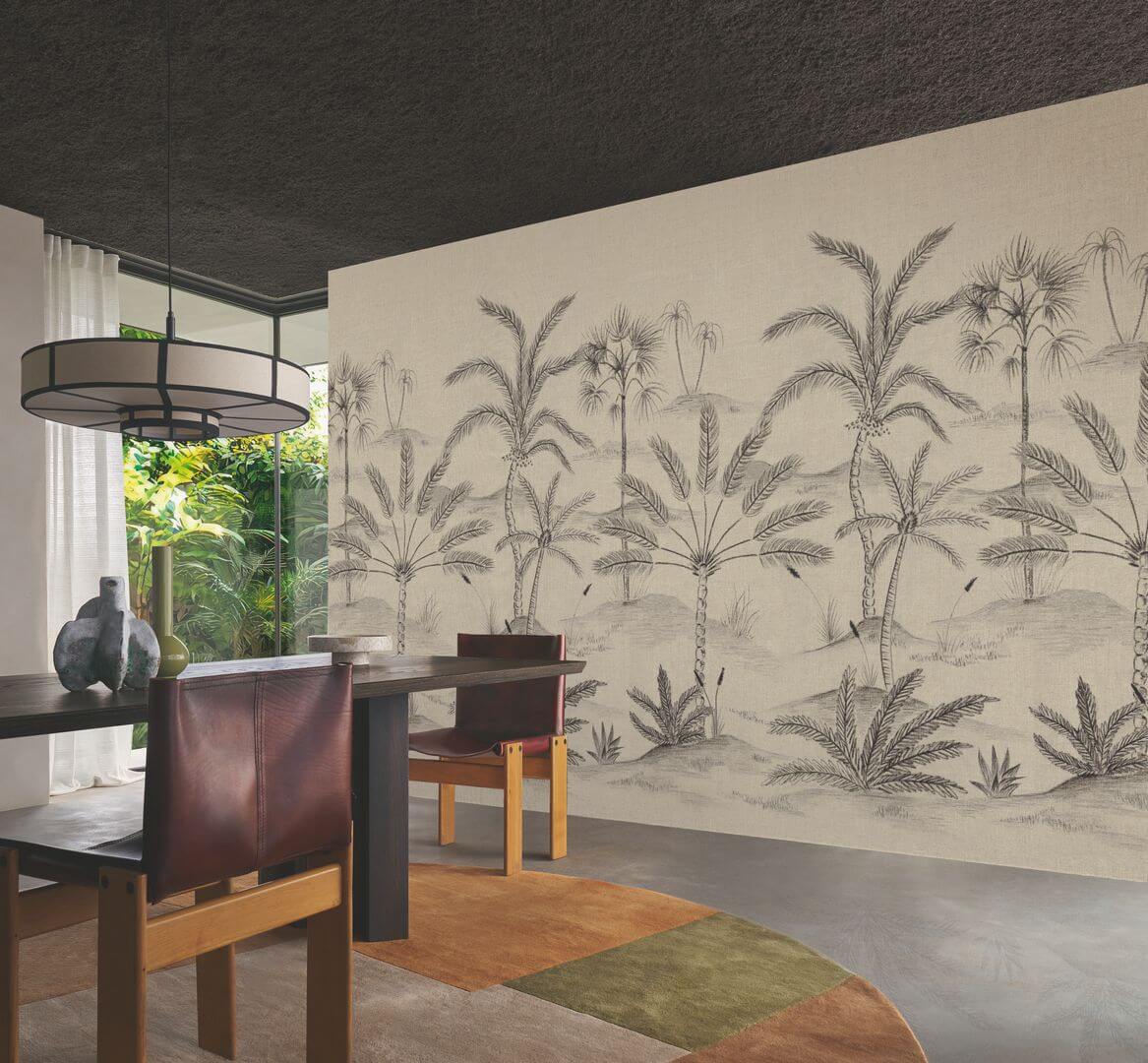 Mural krajobraz gaju palmowego Casamance 78223874 Skoura Racines