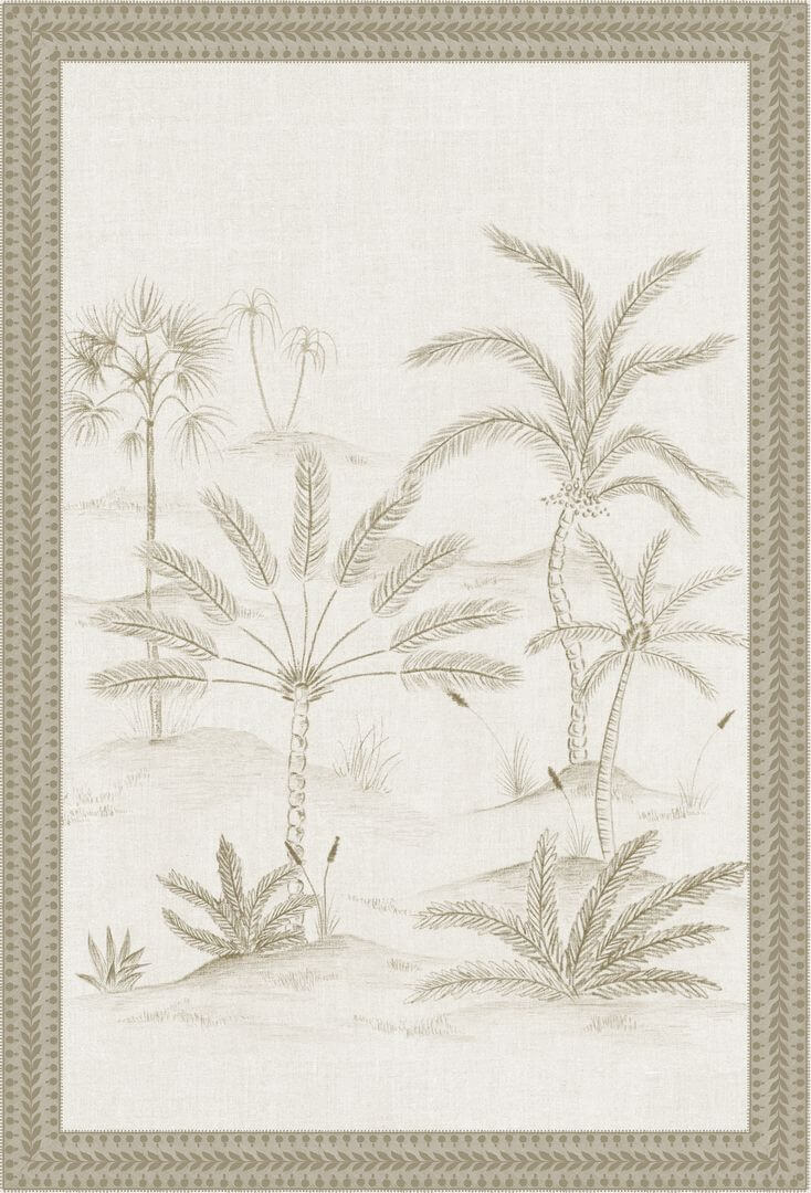 Mural krajobraz gaju palmowego Casamance 78243976 Skoura Encadre Racines