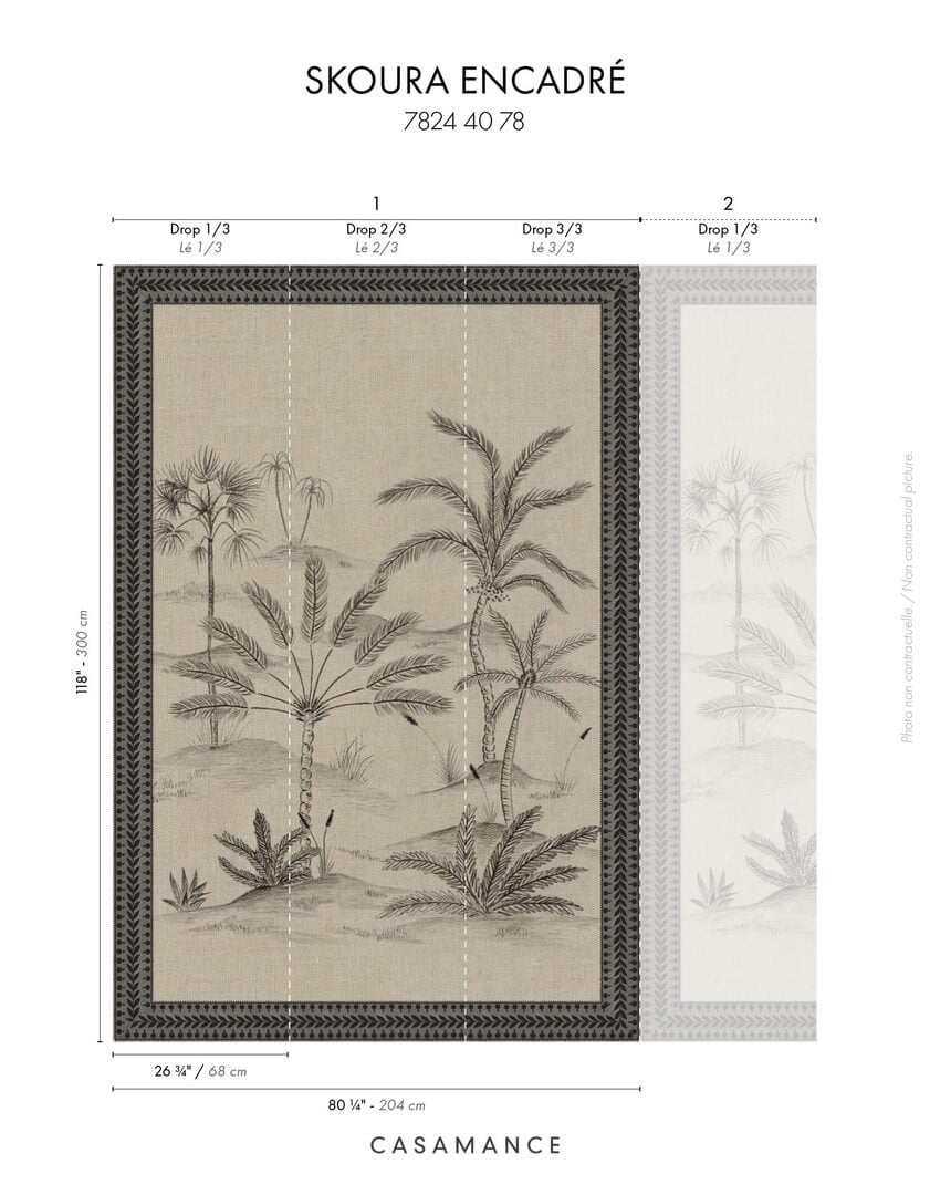 Mural krajobraz gaju palmowego Casamance 78244078 Skoura Encadre Racines