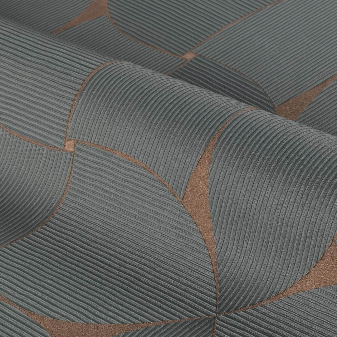 Tapeta geometryczna Casamance 78130508 Sienna Striato - 100 cm szer.