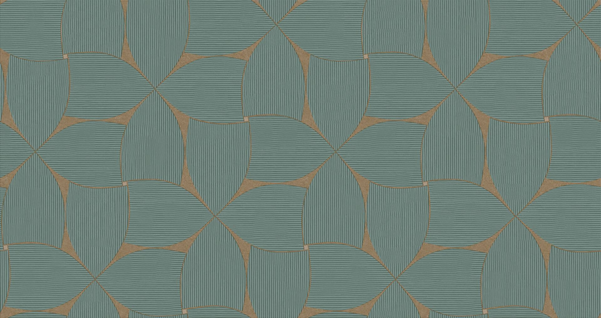 Tapeta geometryczna Casamance 78130508 Sienna Striato - 100 cm szer.