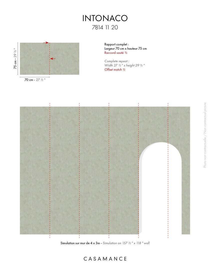 Tapeta łuki z efektem tynku Casamance 78141120 Intonaco Striato