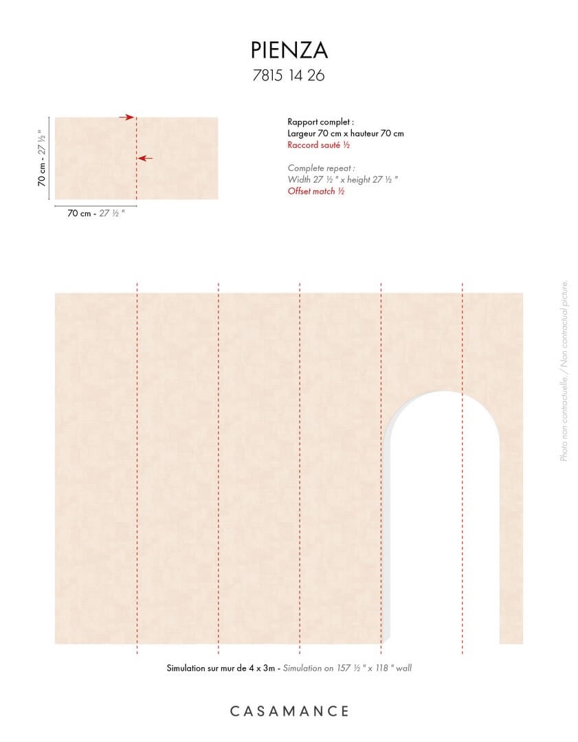 Tapeta geometryczna z efektem tynku Casamance 78151426 Pienza Striato