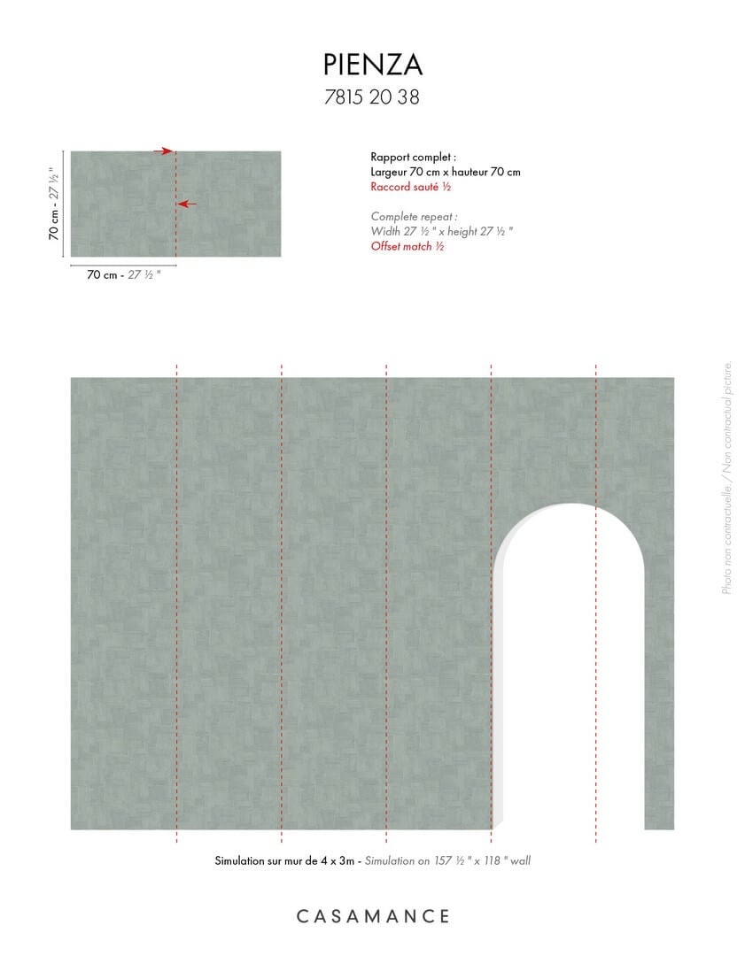 Tapeta geometryczna z efektem tynku Casamance 78152038 Pienza Striato