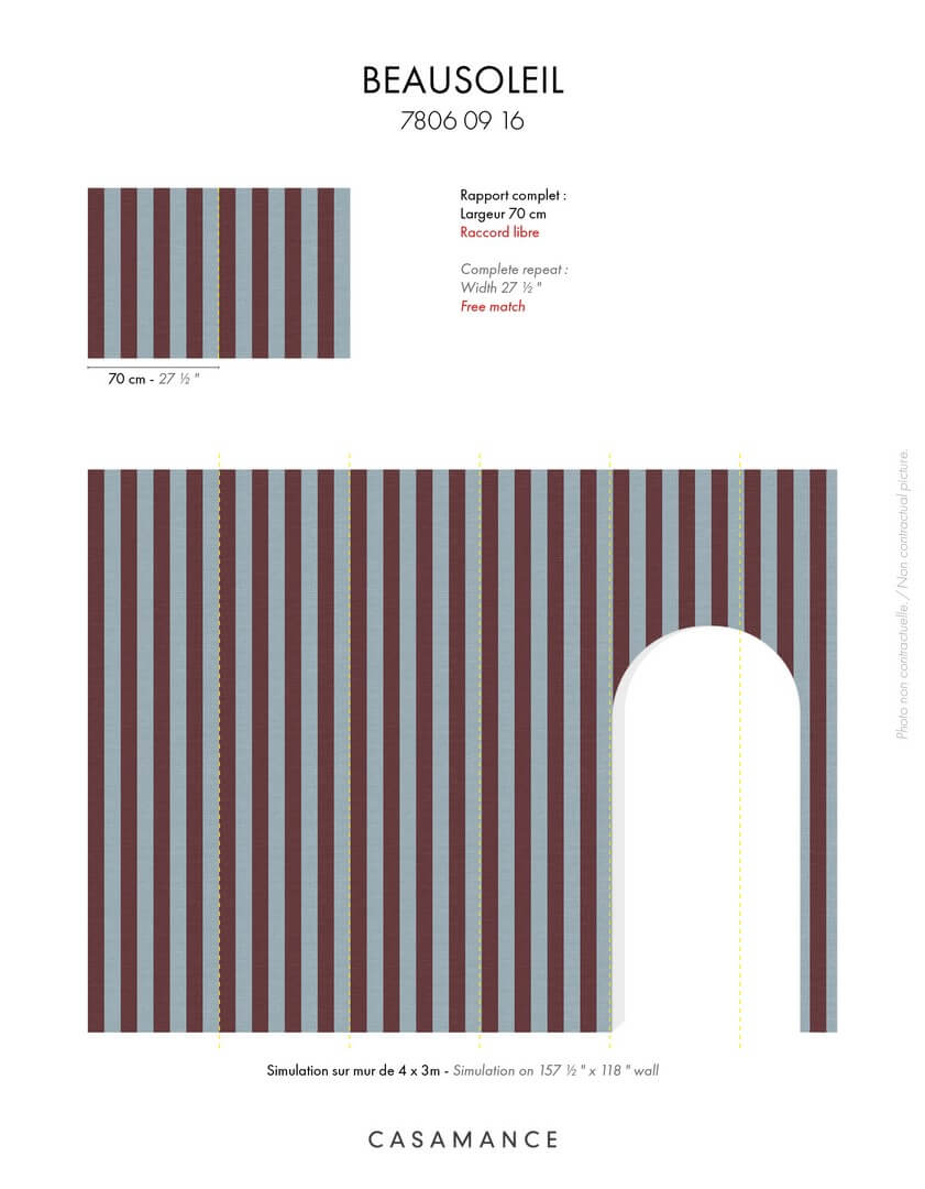 Tapeta pasy Casamance 78060916 Beausoleil Edition Rayures