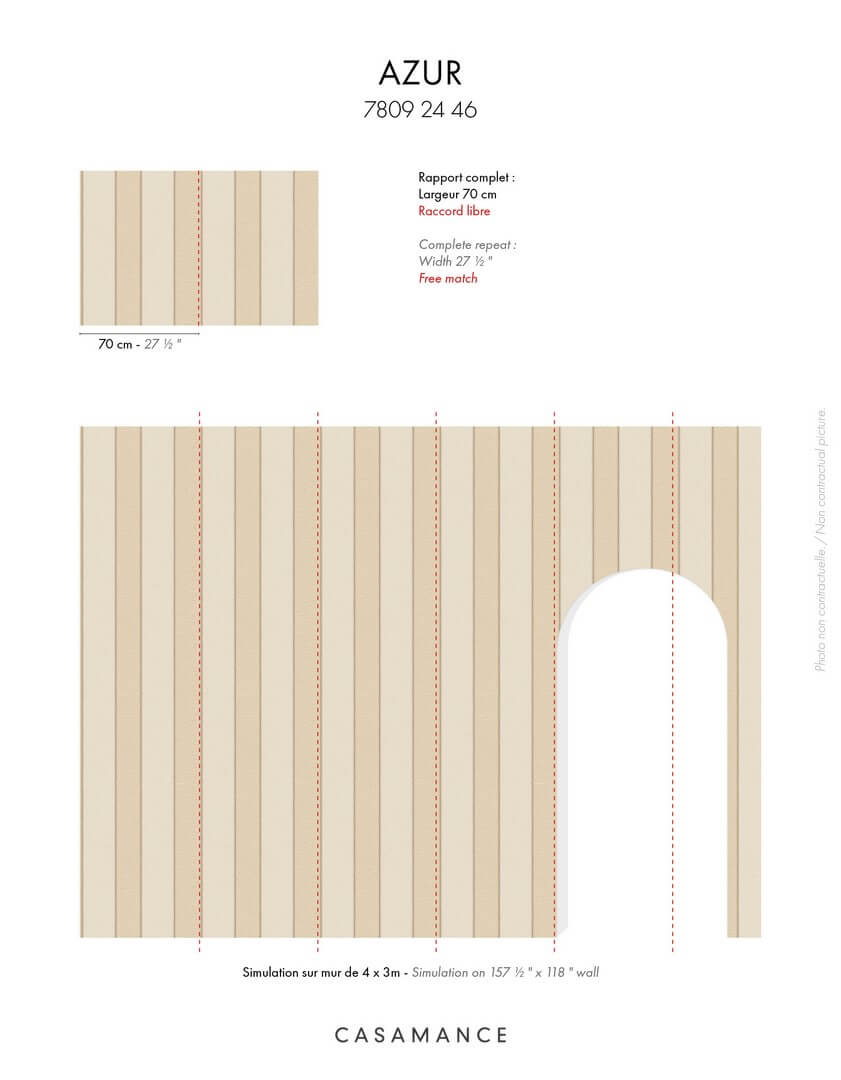 Tapeta pasy Casamance 78092446 Azur Edition Rayures