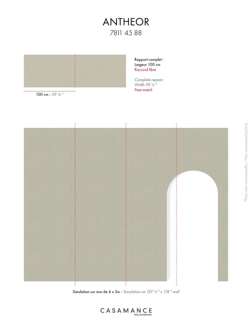 Tapeta o pionowej strukturze Casamance 78114588 Antheor Edition Rayures - 100 cm szer.