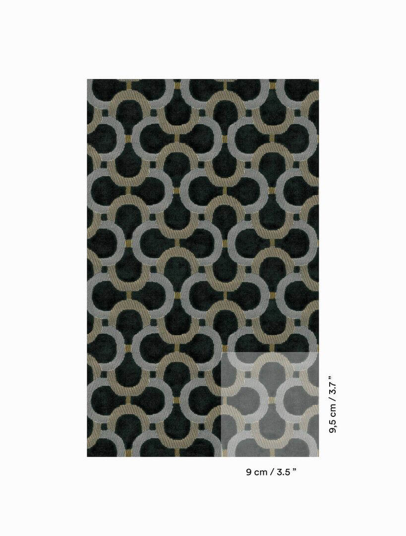Tkanina geometryczny aksamit Dedar T21013/006 COL.006 Scarabeo