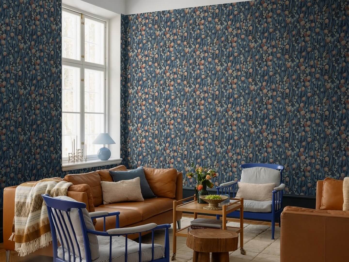 Tapeta owoce Boras Tapeter 9167 Persikotrad Flowers