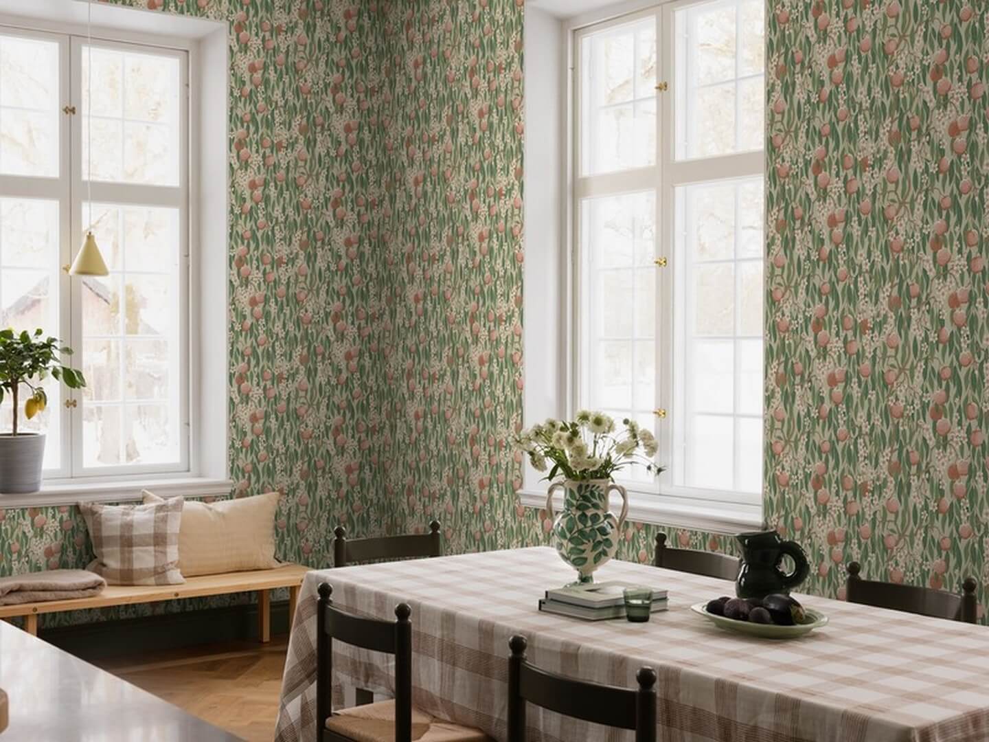 Tapeta owoce Boras Tapeter 9168 Persikotrad Flowers