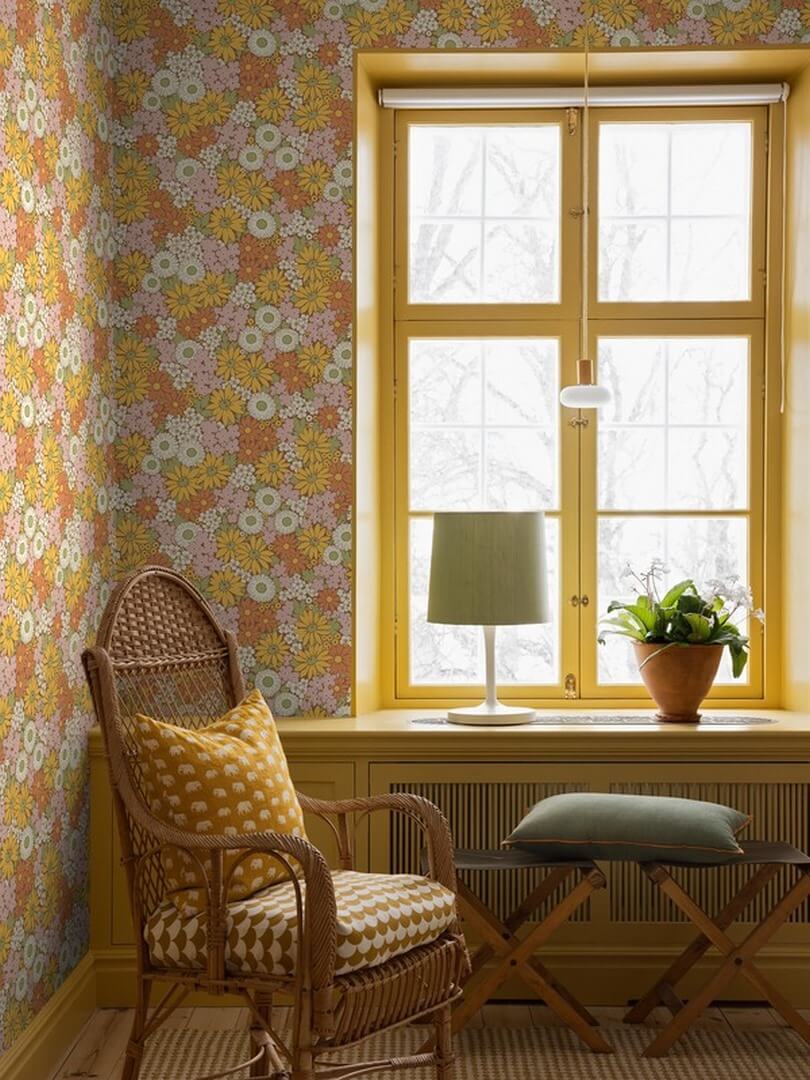 Tapeta kwiaty retro Boras Tapeter 9169 Flower Power Flowers