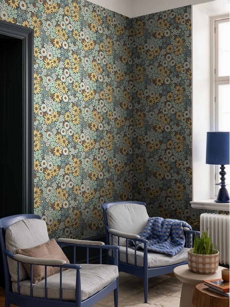 Tapeta kwiaty retro Boras Tapeter 9170 Flower Power Flowers