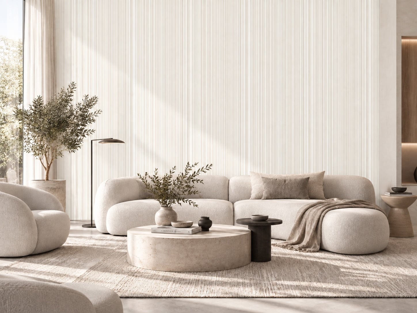Tapeta obiektowa prążki perłowa Harry Glossy W01.3541 Vinylpex