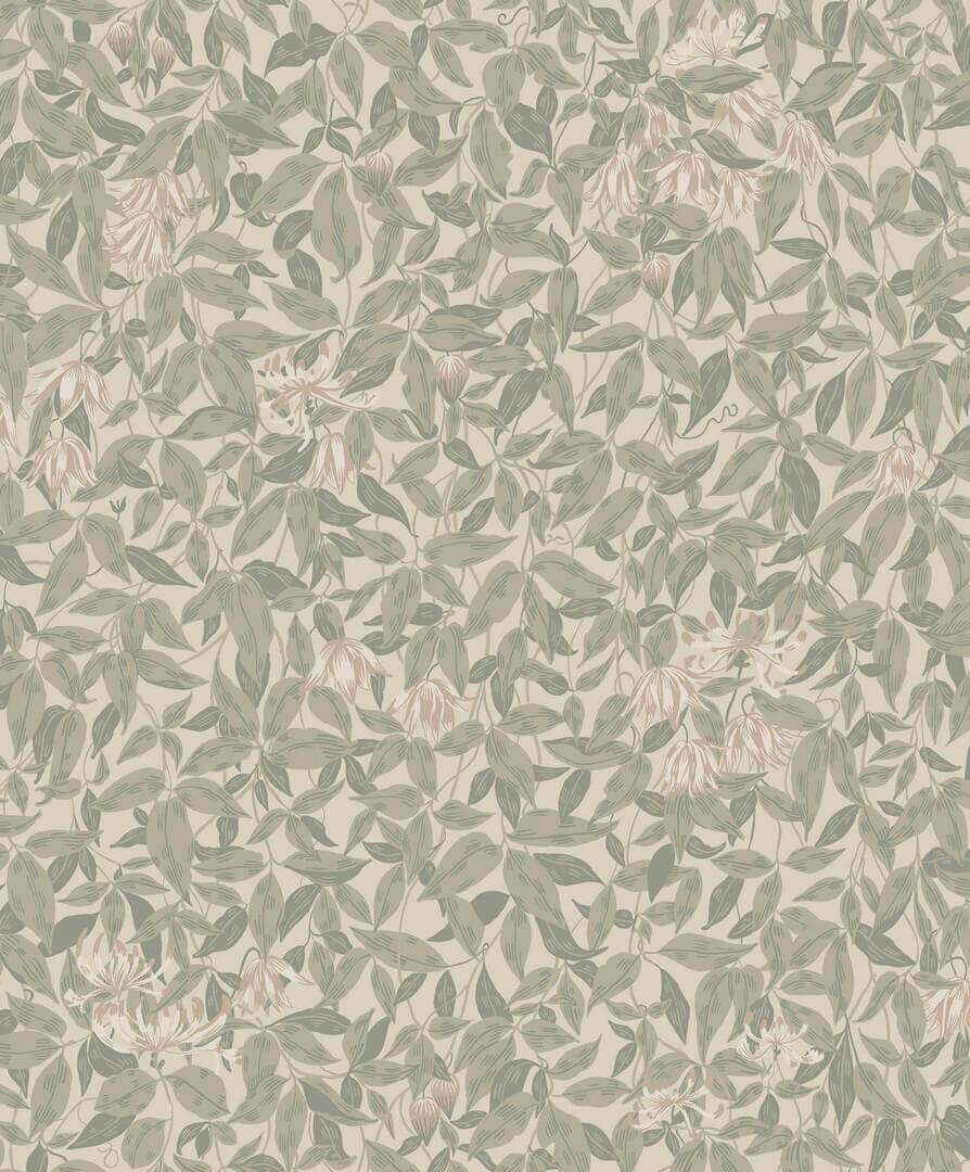 Tapeta roślinna Sandberg 838-38 Linnea Garden Green Kolonin II