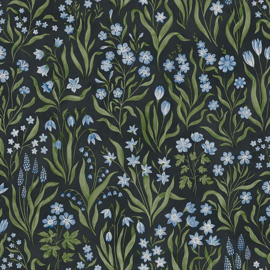 Tapeta roślinna Sandberg S10779 Marta Charcoal Kolonin II