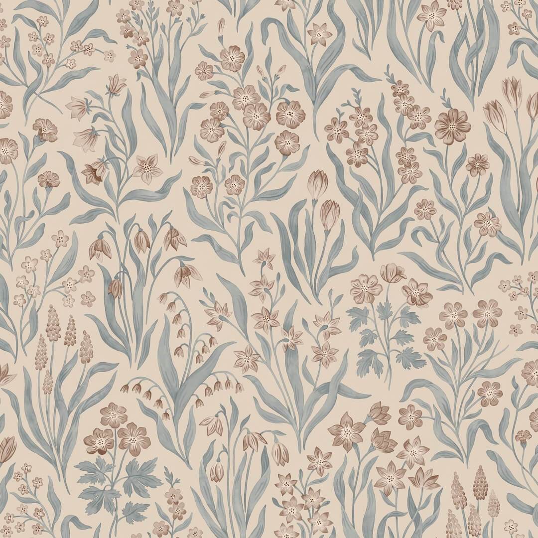 Tapeta roślinna Sandberg S10780 Marta Misty Blue Kolonin II