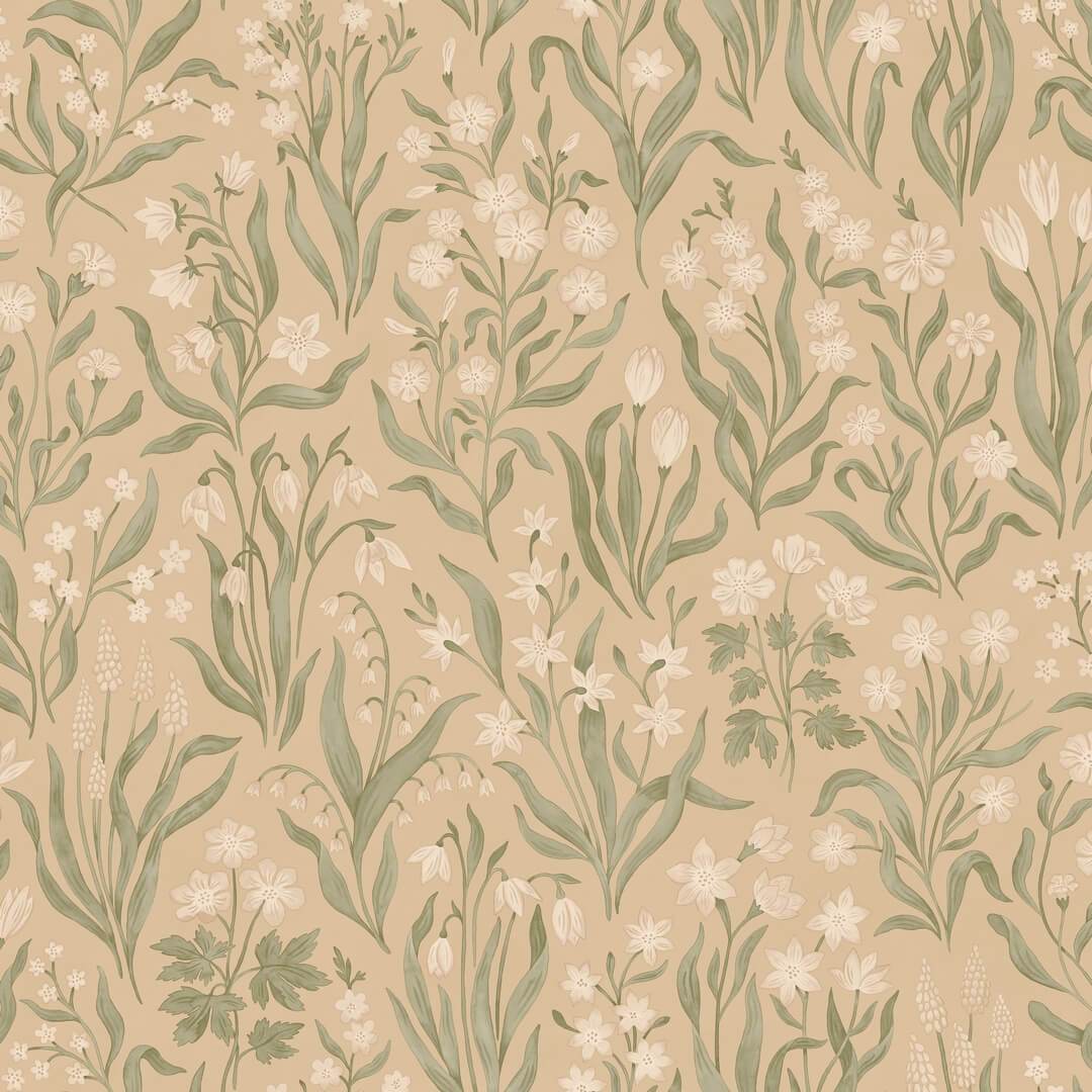 Tapeta roślinna Sandberg S10781 Marta Beige Kolonin II