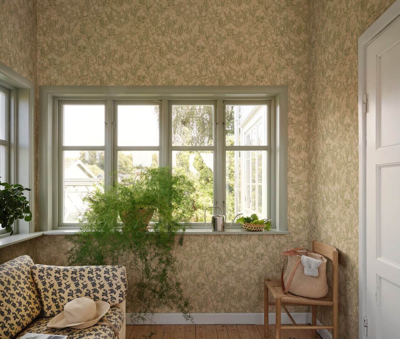 Tapeta roślinna Sandberg S10781 Marta Beige Kolonin II