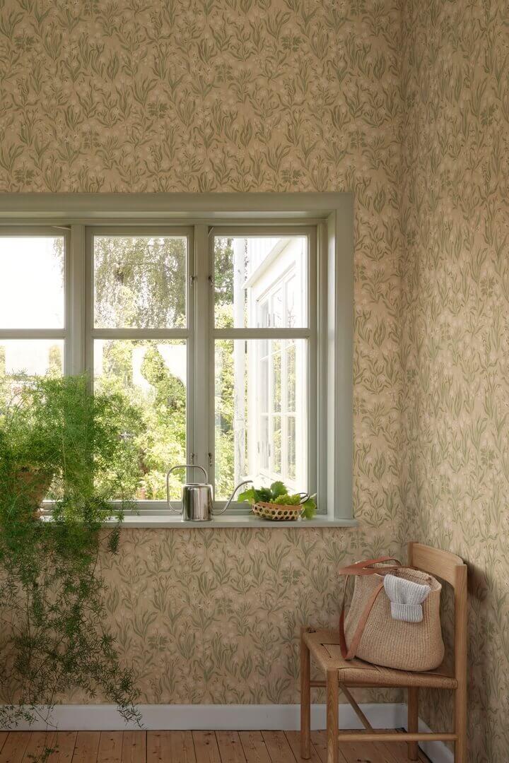 Tapeta roślinna Sandberg S10781 Marta Beige Kolonin II
