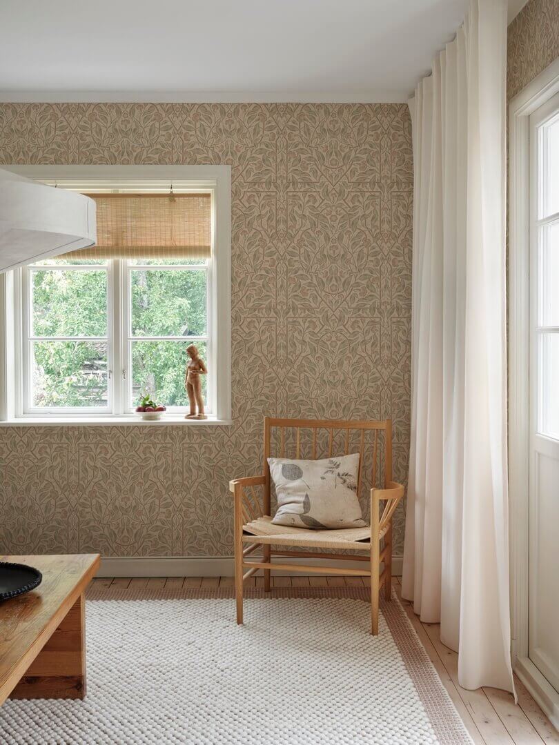 Tapeta roślinna Sandberg S10801 Edda Beige Kolonin II