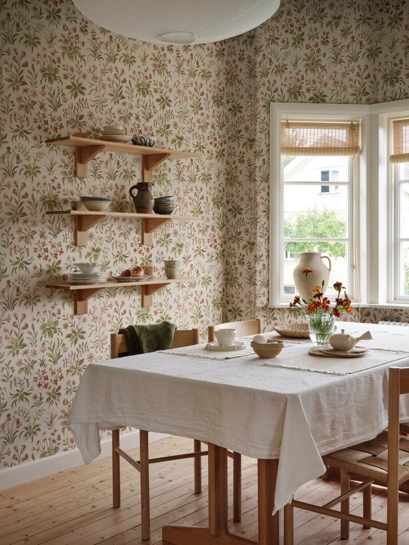 Fototapeta kwiaty i liście Sandberg S10904 Ania Oat Kolonin II