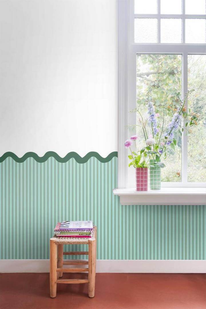 Mural paski z ozdobną falującą linią Esta 159522 Color Pop