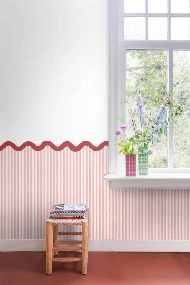 Mural paski z ozdobną falującą linią Esta 159524 Color Pop
