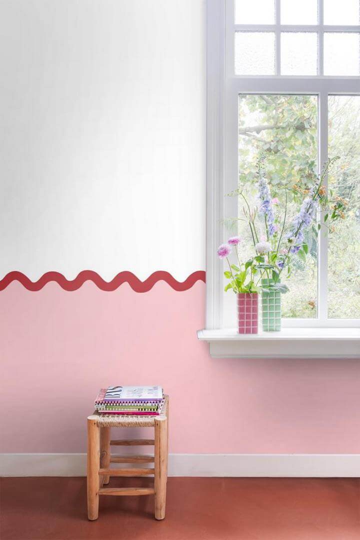 Mural paski z ozdobną falującą linią Esta 159528 Color Pop