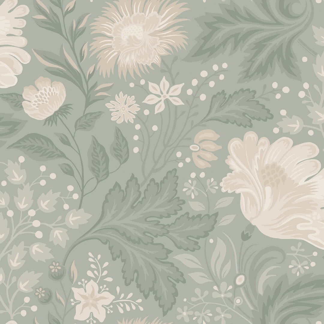 1szt / 24H Tpeta kwiaty vintage Sandberg S10180 Ava Sage Green Villa Dalaro II