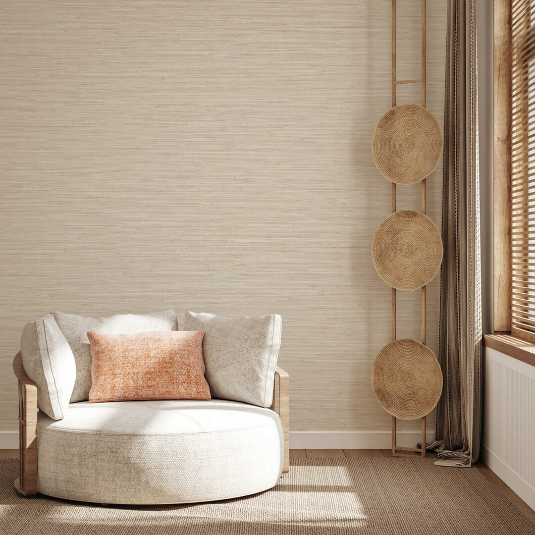 Tapeta imitująca naturalne płótna Grandeco DR1201 Drop - 106 cm szer.
