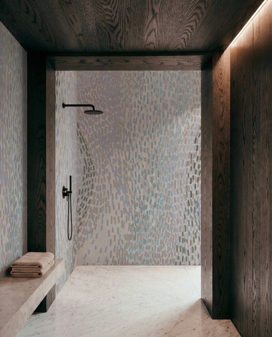 Fototapeta falujące pasma Wall&Deco WET_DR2602 Drop WET SYSTEM 2026