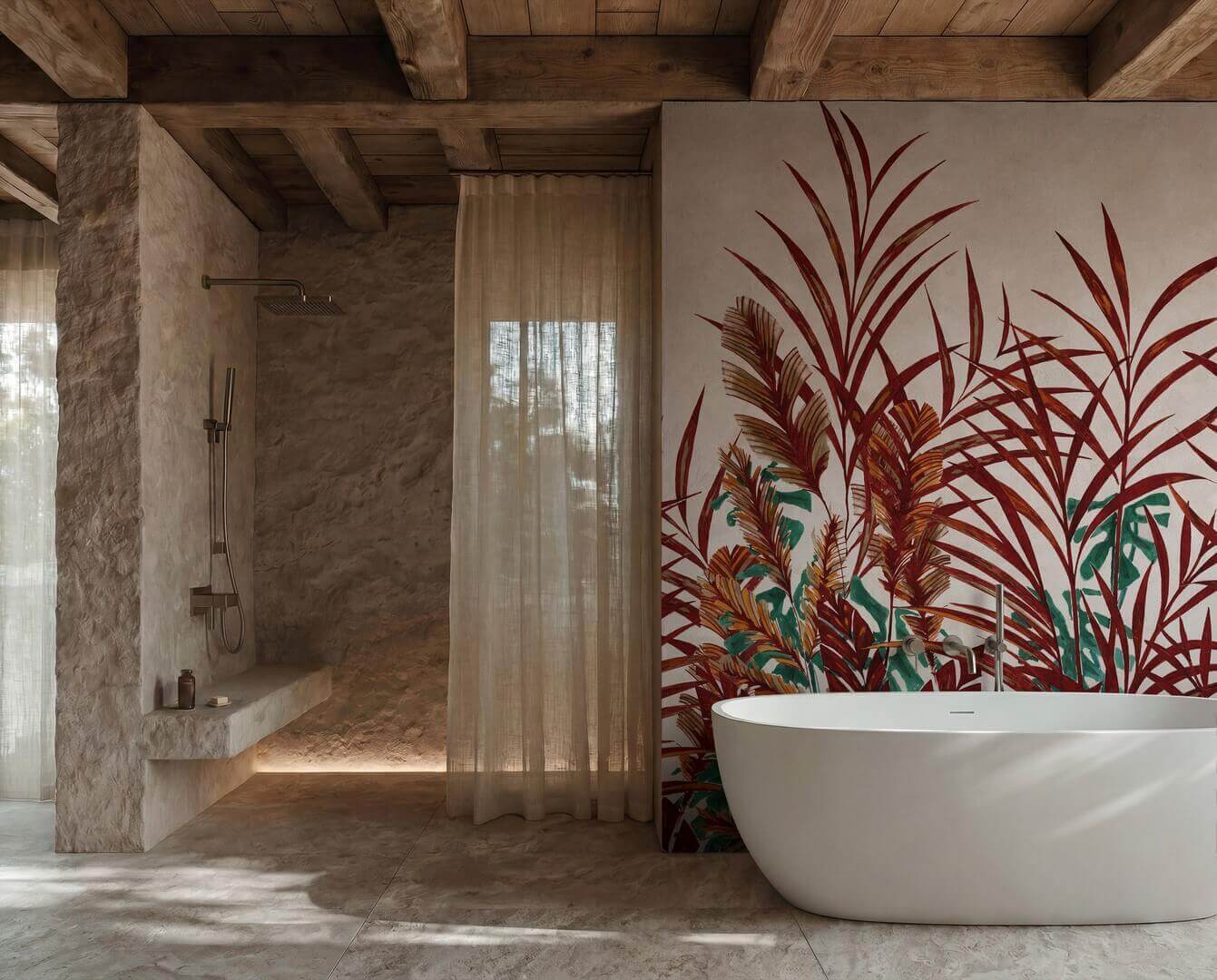 Fototapeta egzotyczna roślinność Wall&Deco WET_PU2601 Purpura WET SYSTEM 2026