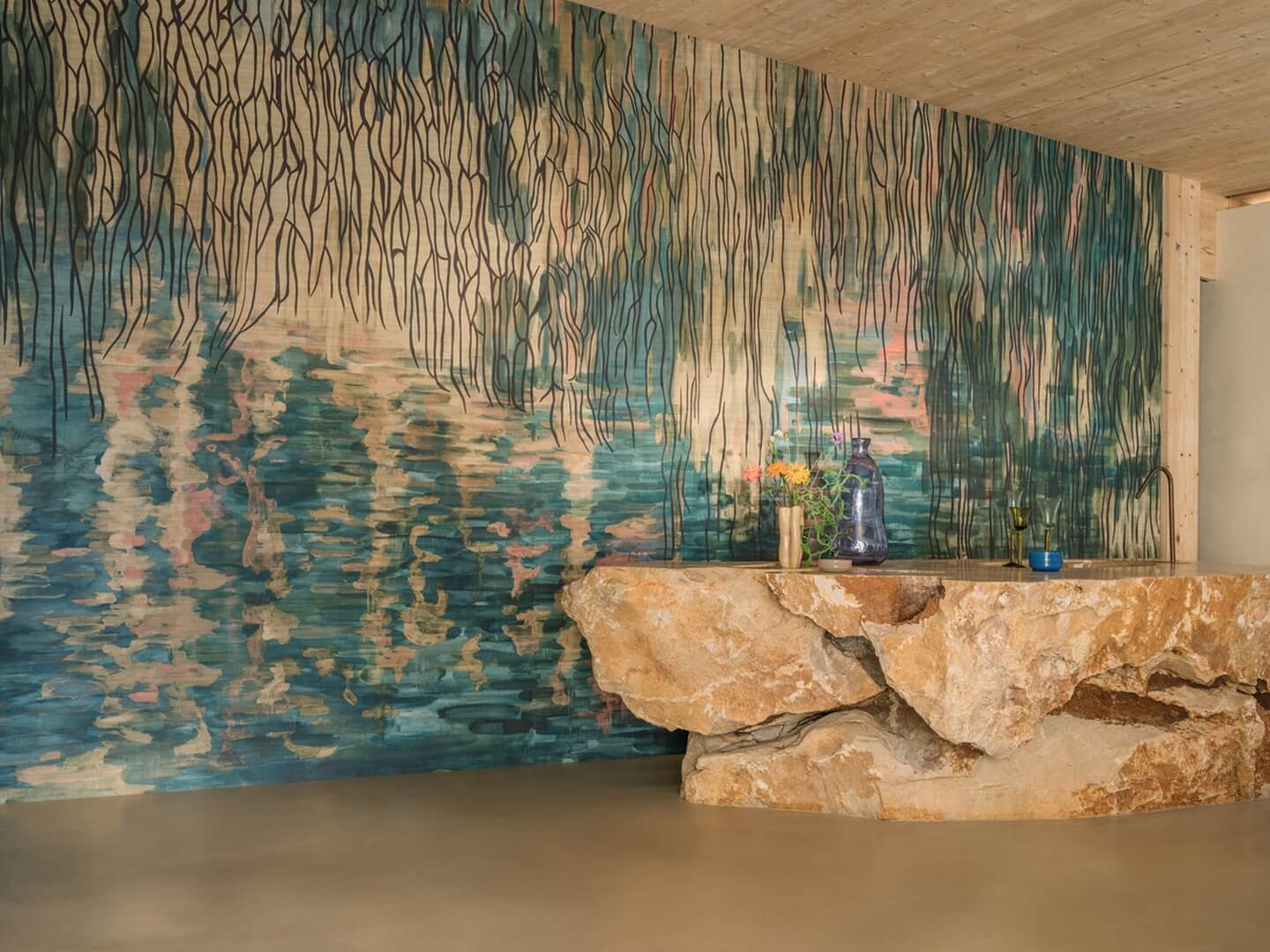 Mural artystyczna natura Elitis VP 1011 01 Broceliande Ceres