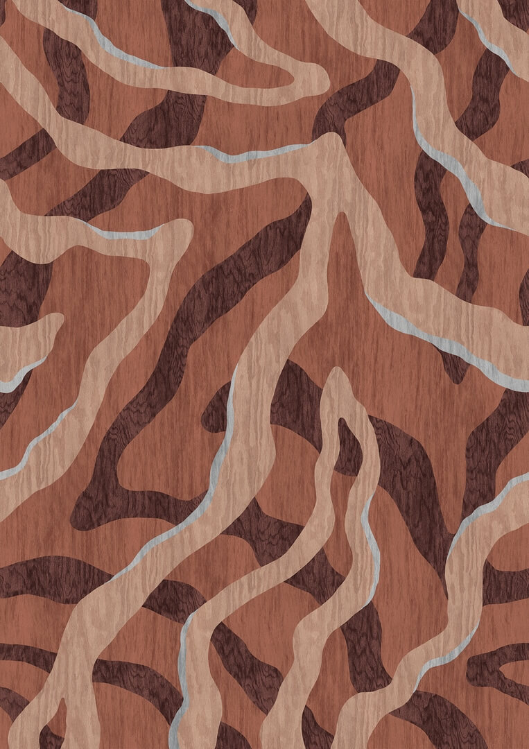 Mural inspirowany drewnem Masureel DGCAL4031 Intarsio Caldera
