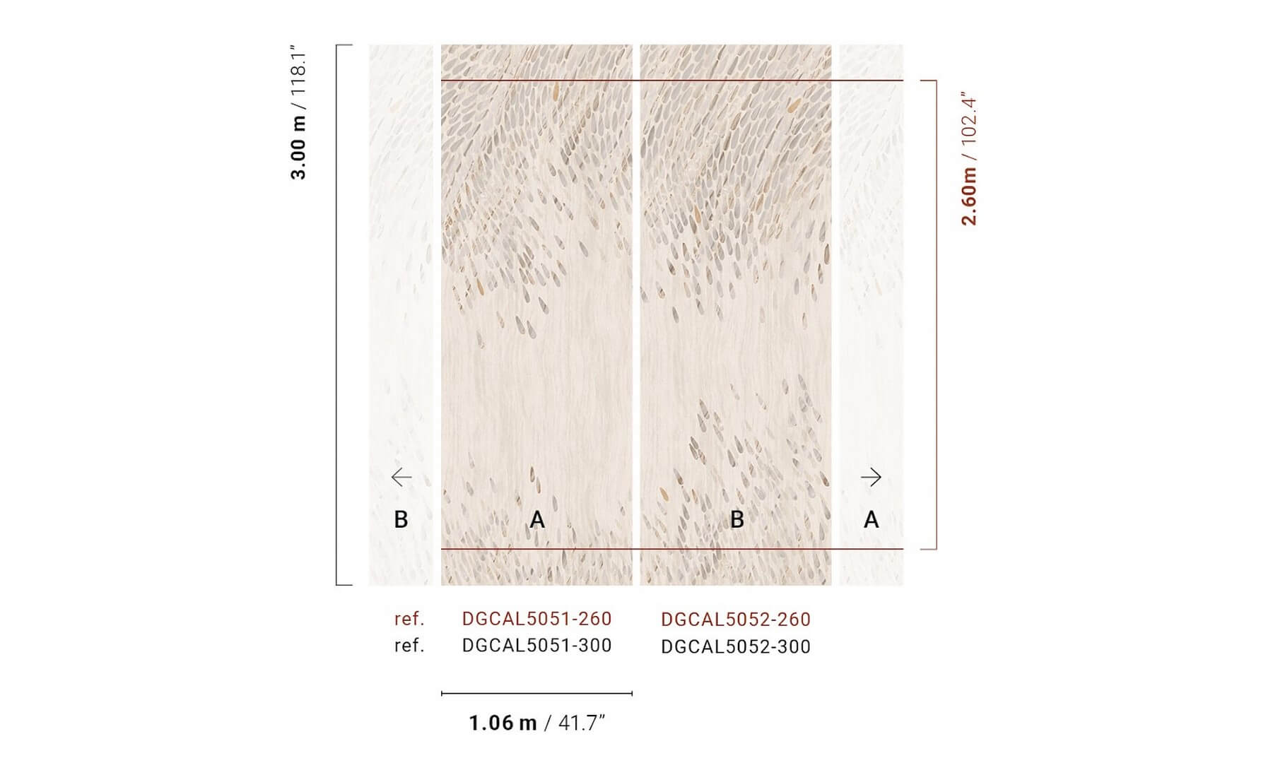 Mural abstrakcyjny w krople Masureel DGCAL5051 Lapilli Caldera
