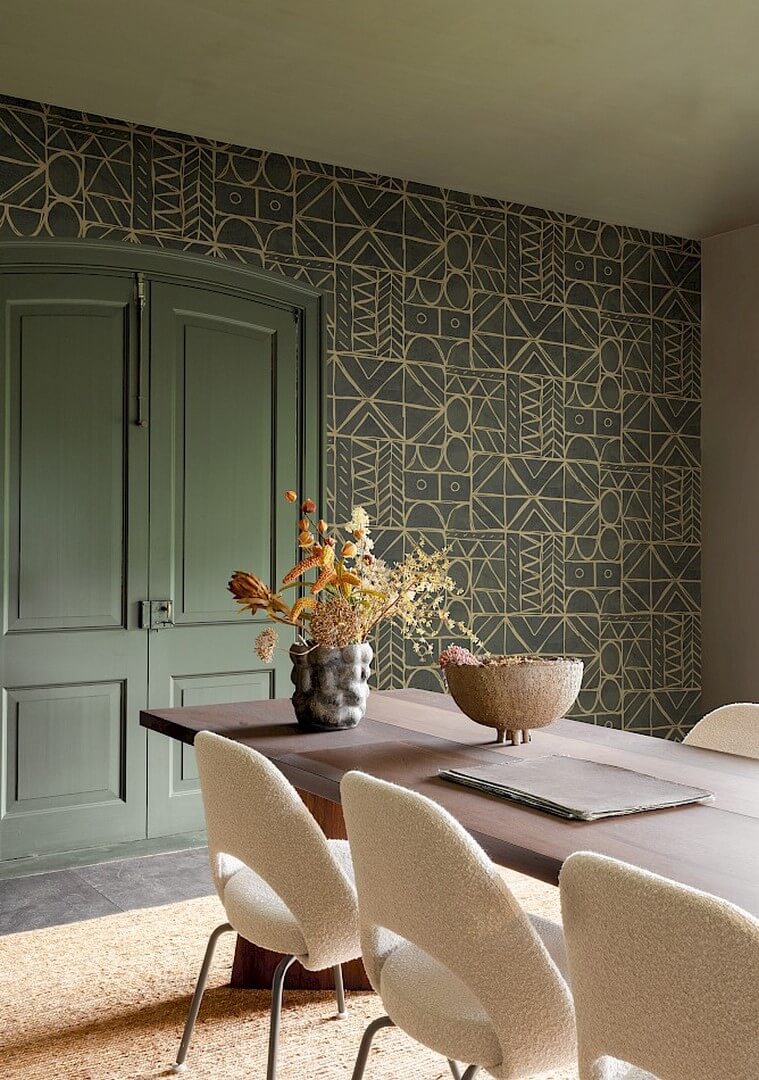 Tapeta geometryczna Masureel TES303 Bogolan Tessura