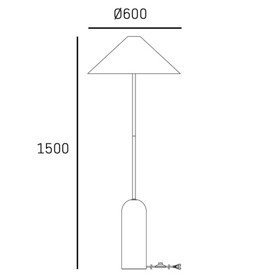 Lampa stojąca LOXLEY F01463BR-WH Cosmo Light
