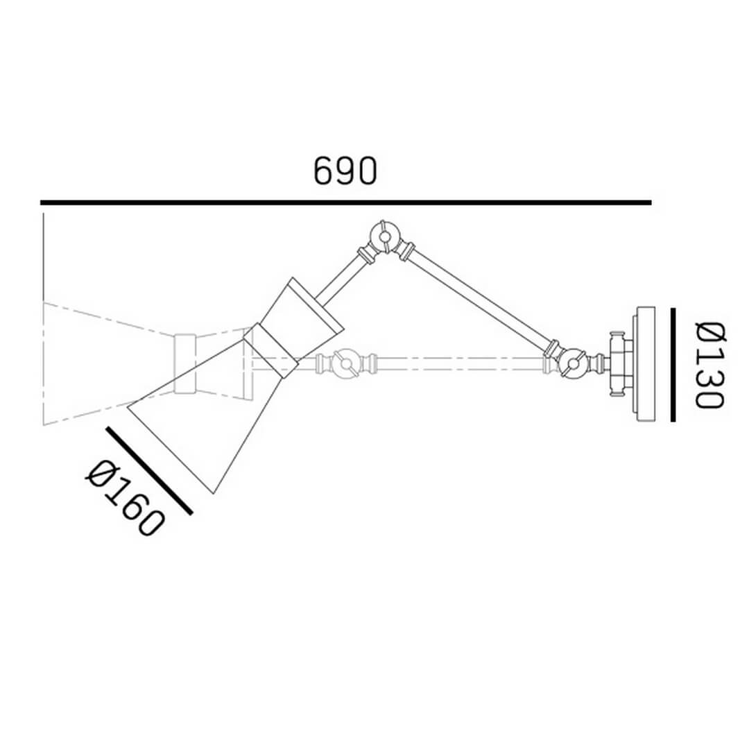 Kinkiet PAGE W01583BR Cosmo Light
