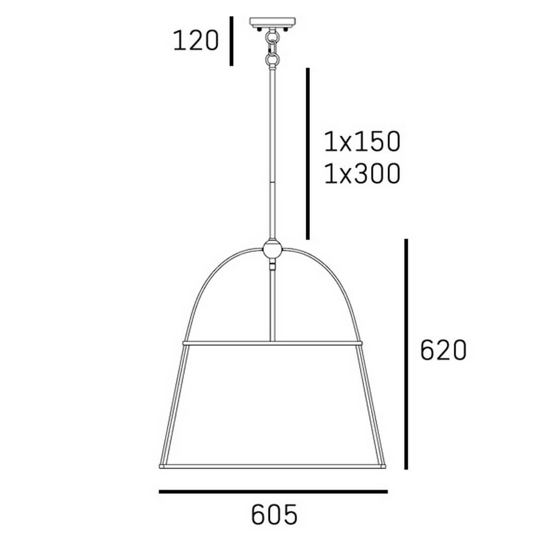 Lampa wisząca SAVANNAH P05545BR-WH Cosmo Light