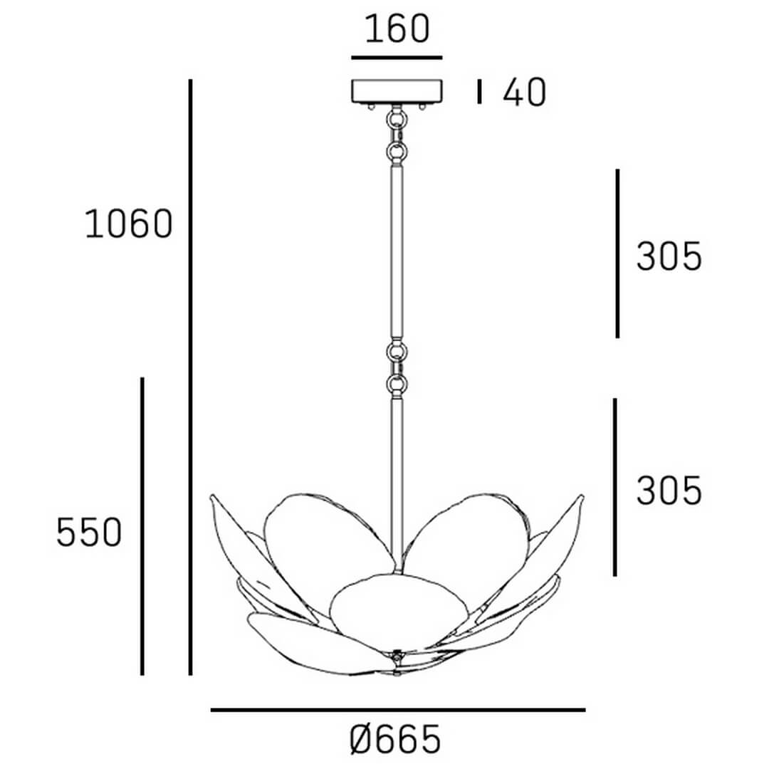 Lampa wisząca WELLINGTON P12340BR Cosmo Light