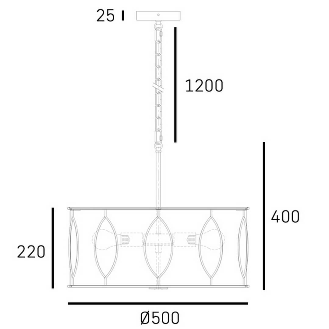 Lampa wisząca NORFOL P04576AM-WH Cosmo Light
