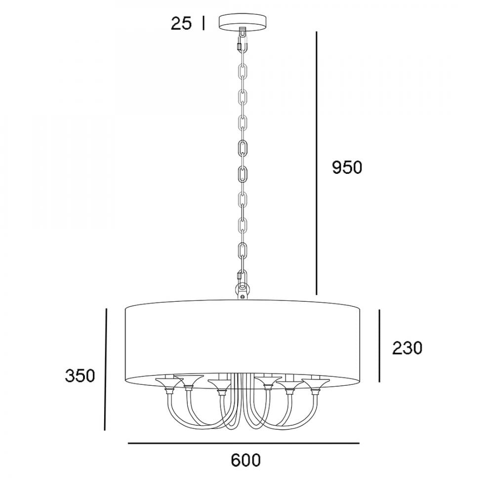 Lampa wisząca Abu Dhabi P06871BR Hampton