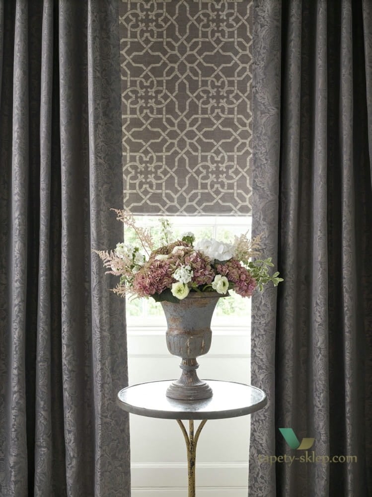 Tapeta stylowa kratownica Sanderson 216418 Mawton Chiswick Grove