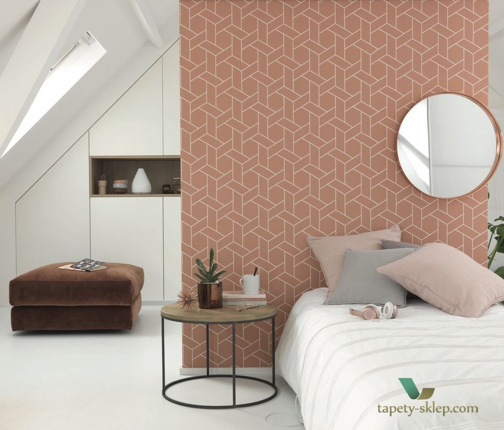 Tapeta z geometrycznym wzorem Casadeco HELS82036132 Focale Helsinki
