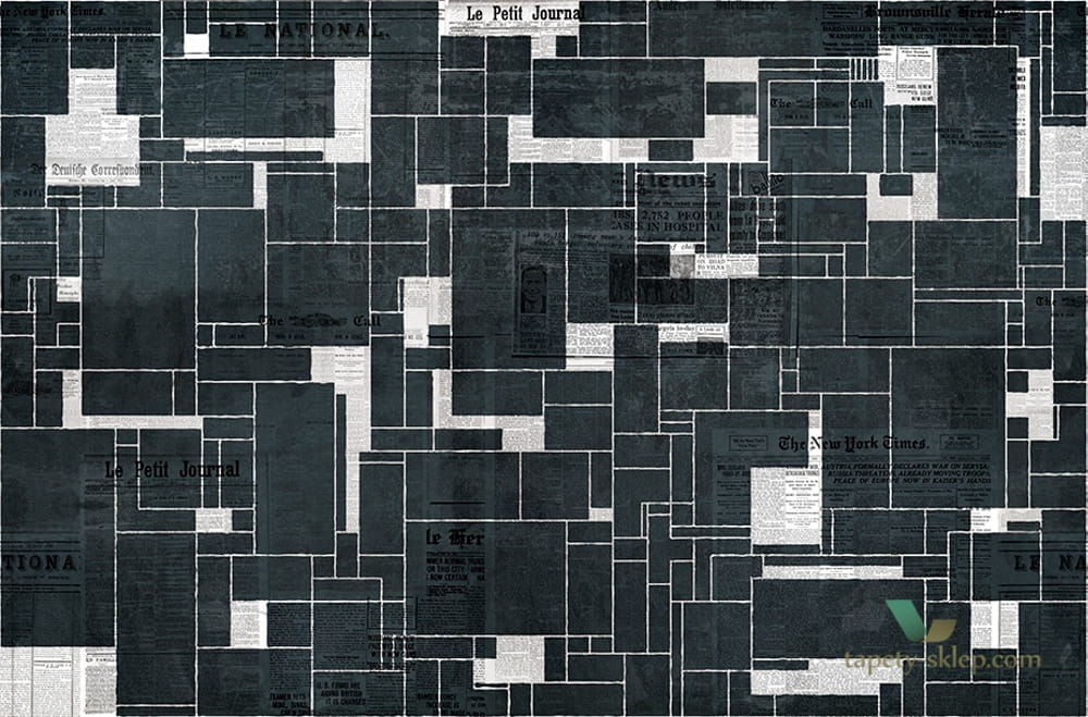 Fototapeta Wall&Deco Black Bricks WDBB1601 B Contemporary 2016