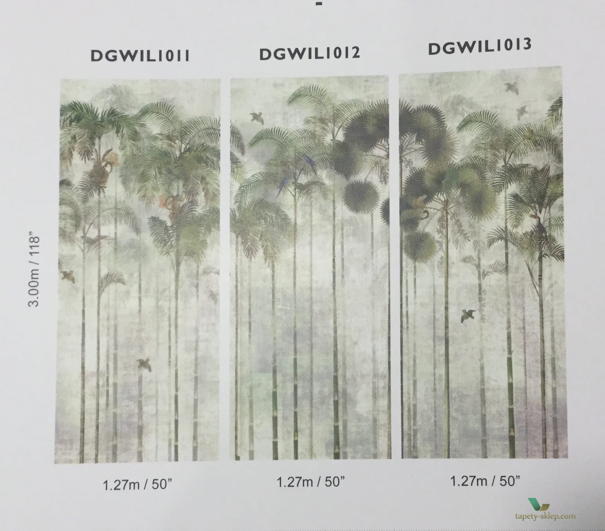 Mural tropikalny las Khroma DGWIL1012 Jungle Greenery Wild