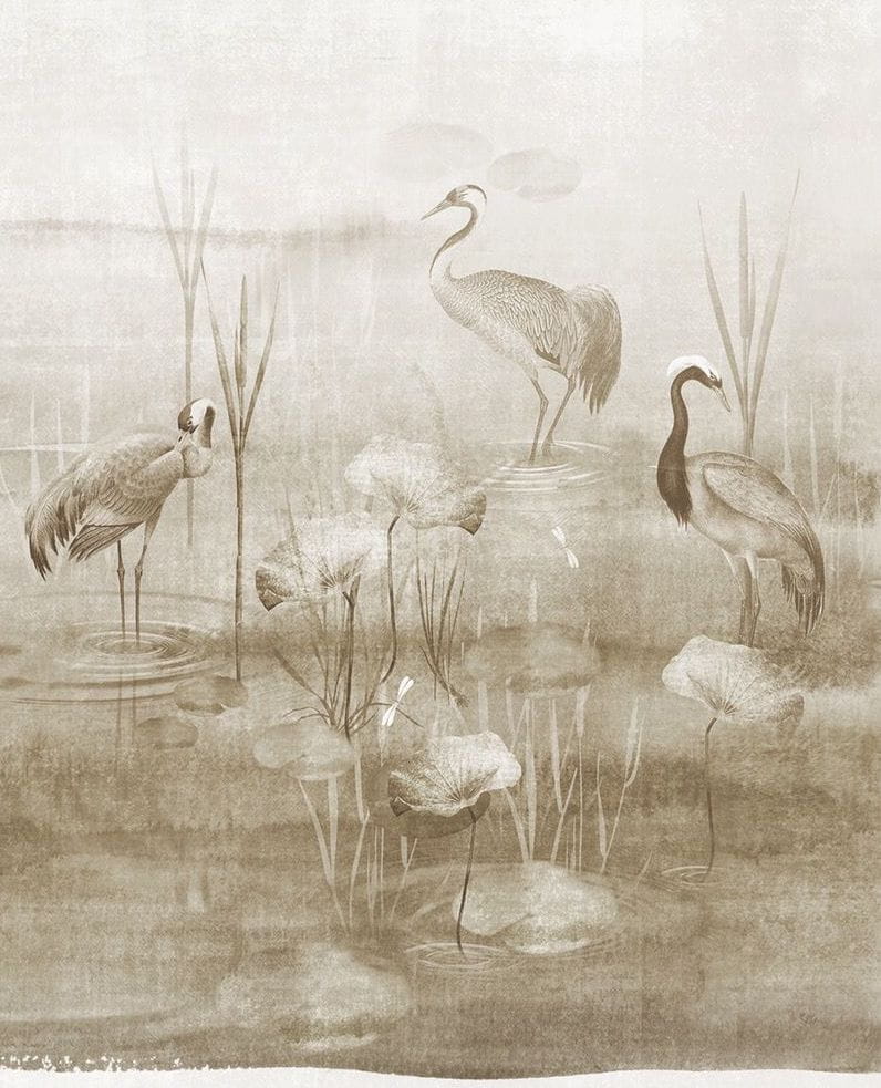 Mural żurawie Khroma DGIUM1021 Waterside Helium