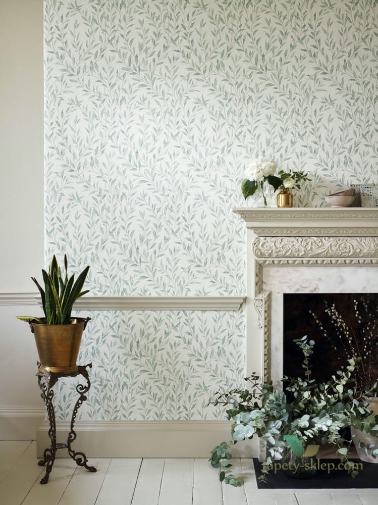 Tapeta liście Sanderson 216412 Osier Chiswick Grove