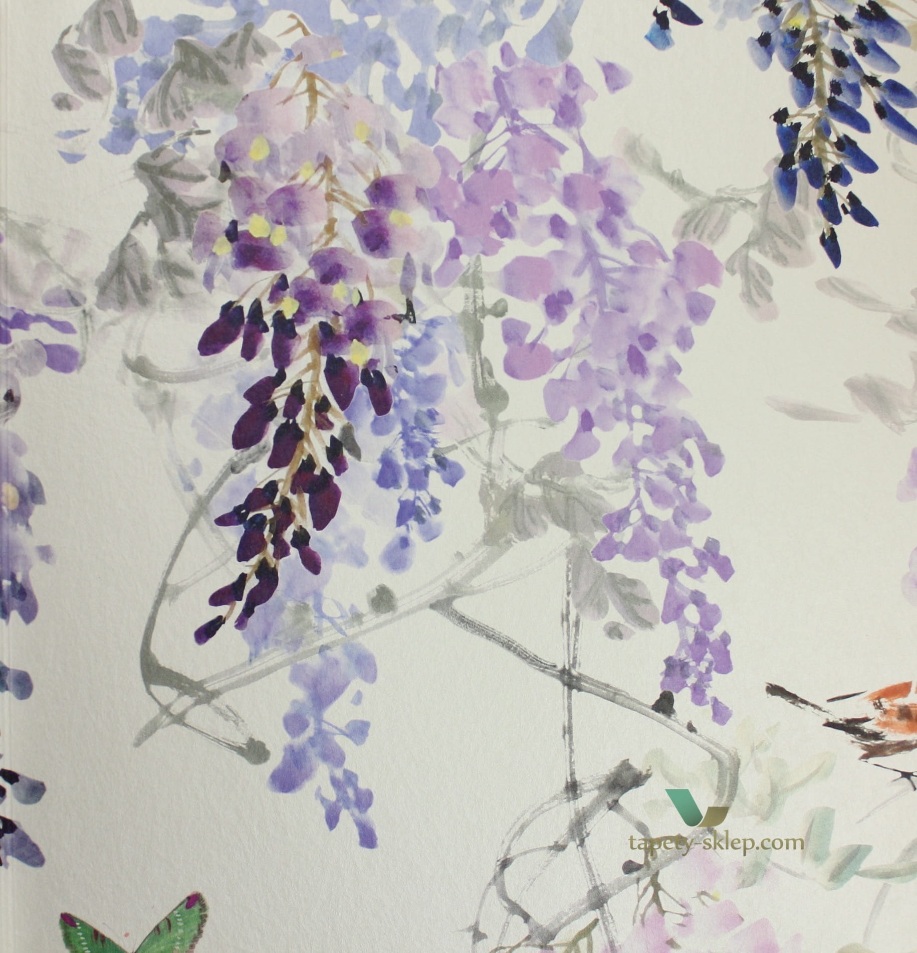 Mural kwiaty Wisteria Falls Sanderson 216296 Panel A Waterperry