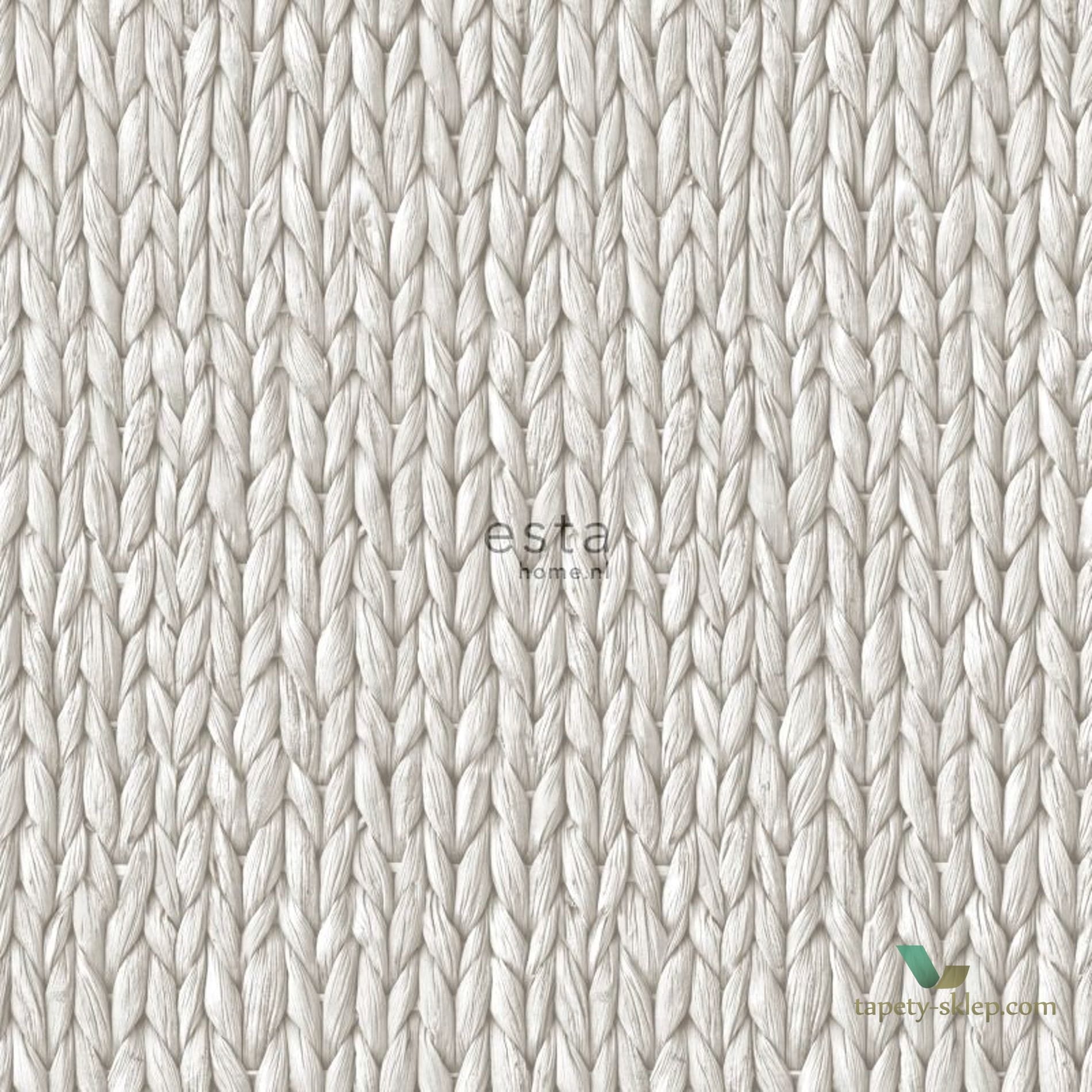 Tapeta warkocze wełny sweter szara Esta 148698 Boho Chic